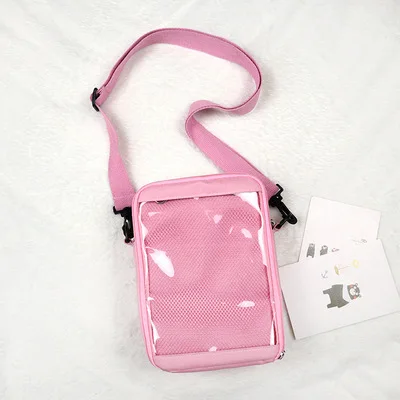 Japanese itabag Transparent Mini Crossbody Bag Girls Fashionable Versatile Anime-Inspired itabag Handbag Anime Pins Bag view 6