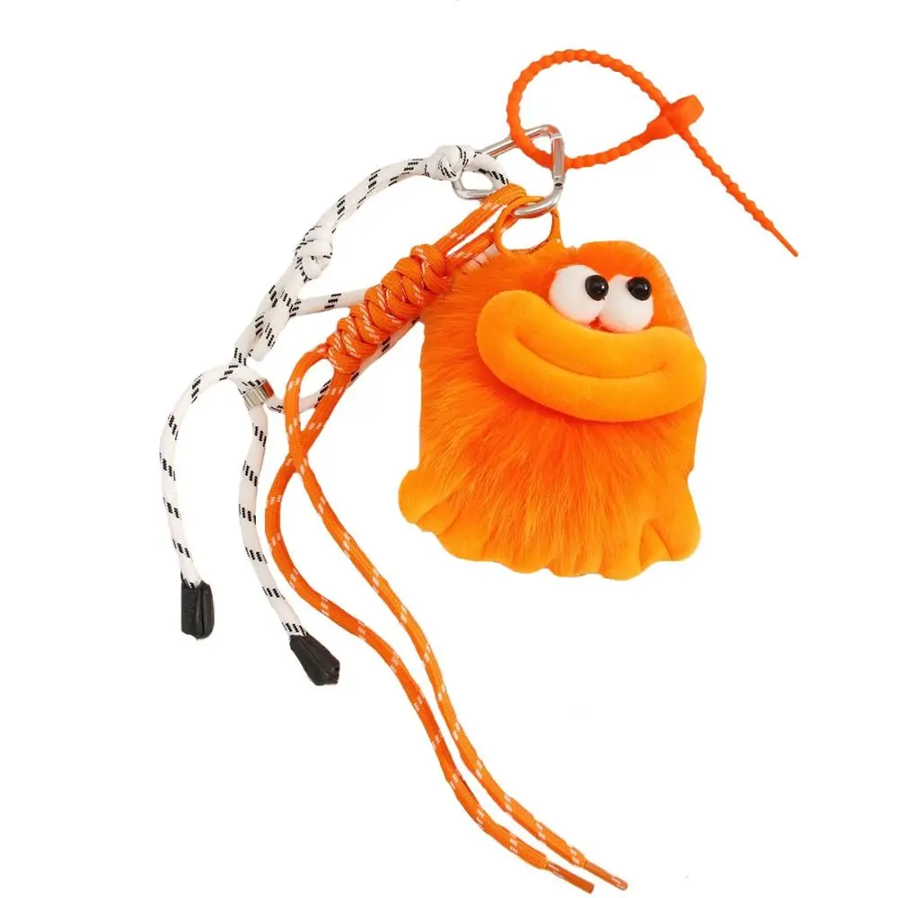 PP algodão pelúcia salsicha boca boneca chaveiro fofo coleção briquetes de pelúcia boneca chaveiro dos desenhos animados corda trançada