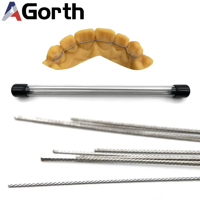 10 Stücke Dental Kieferorthopädische Lingual Twisted Retainer Flachdraht Titaninium Zahnmedizin Materialien Zähne Ausrichtung Trainer Werkzeuge
