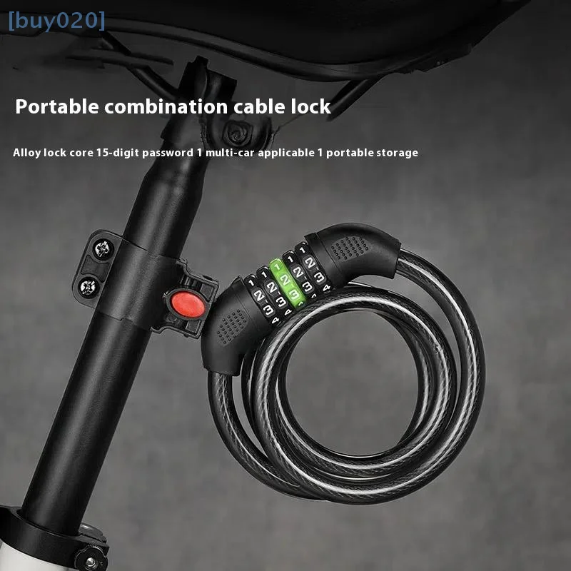 

Combination Bicycle Cable Lock-5-Digit Winding Security Reset Cable Lock Bicycle Padlock Anti-Theft Accessories