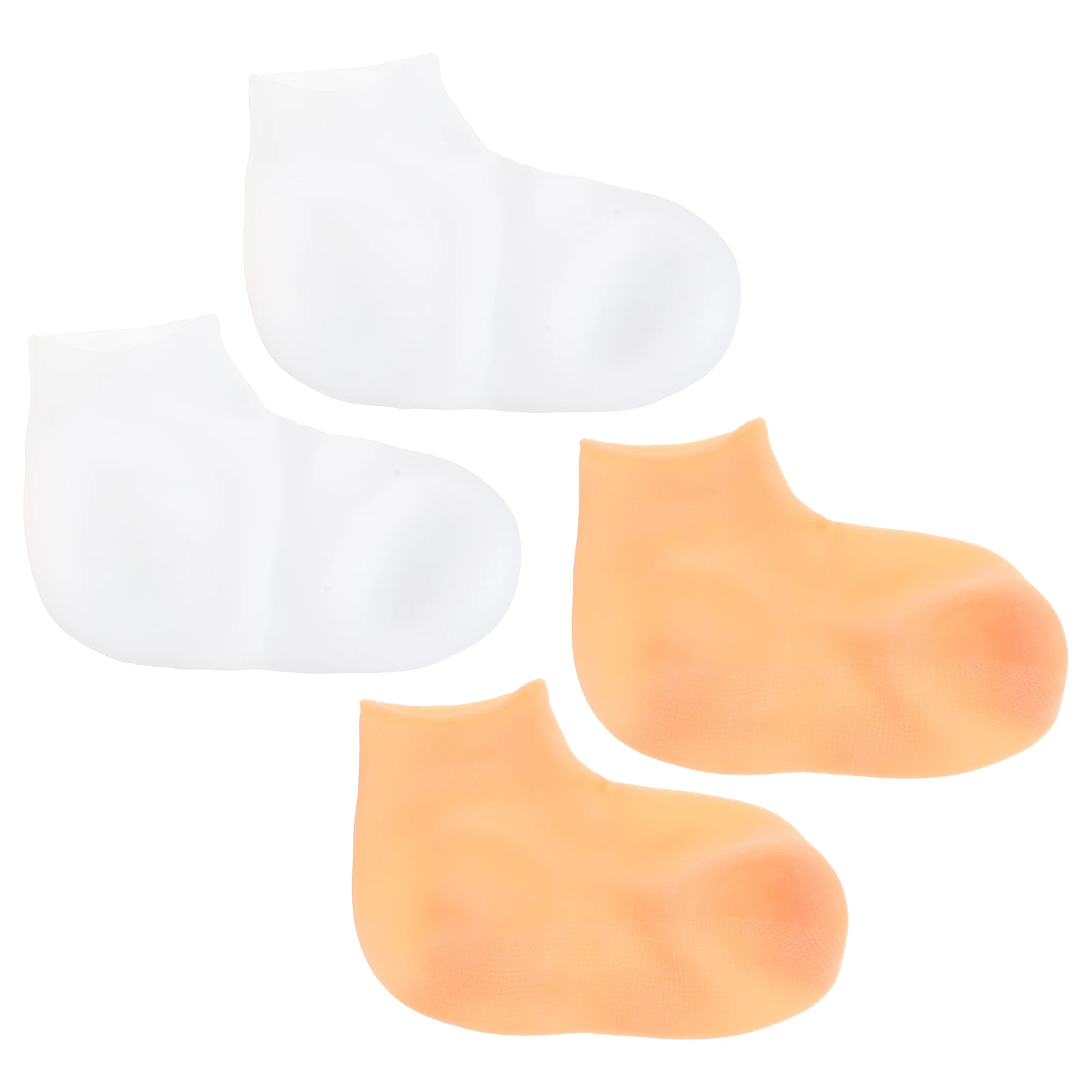 

2 Pairs Exfoliating Socks Foot Lotion Heel Moisture High Elasticity Softening Sebs Repair Moisturizing