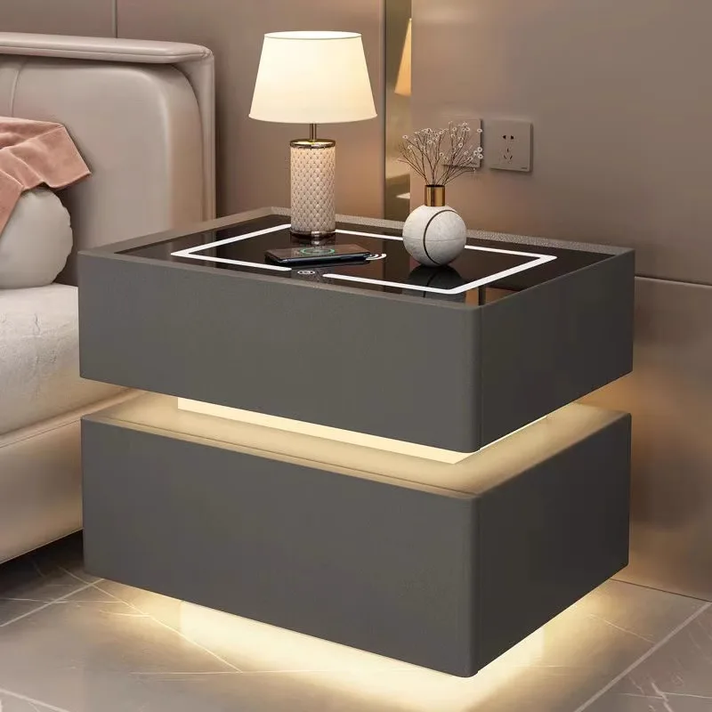 

#Modern Smart Bedside Table Wholesale Floating Bedside Table Luxurious Nightstand With Light