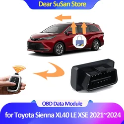 Modulo dati OBD per Toyota Sienna XL40 LE XSE 2021 ~ 2024 2022 2023 serratura di sollevamento della finestra parte porta sblocca automaticamente gli accessori