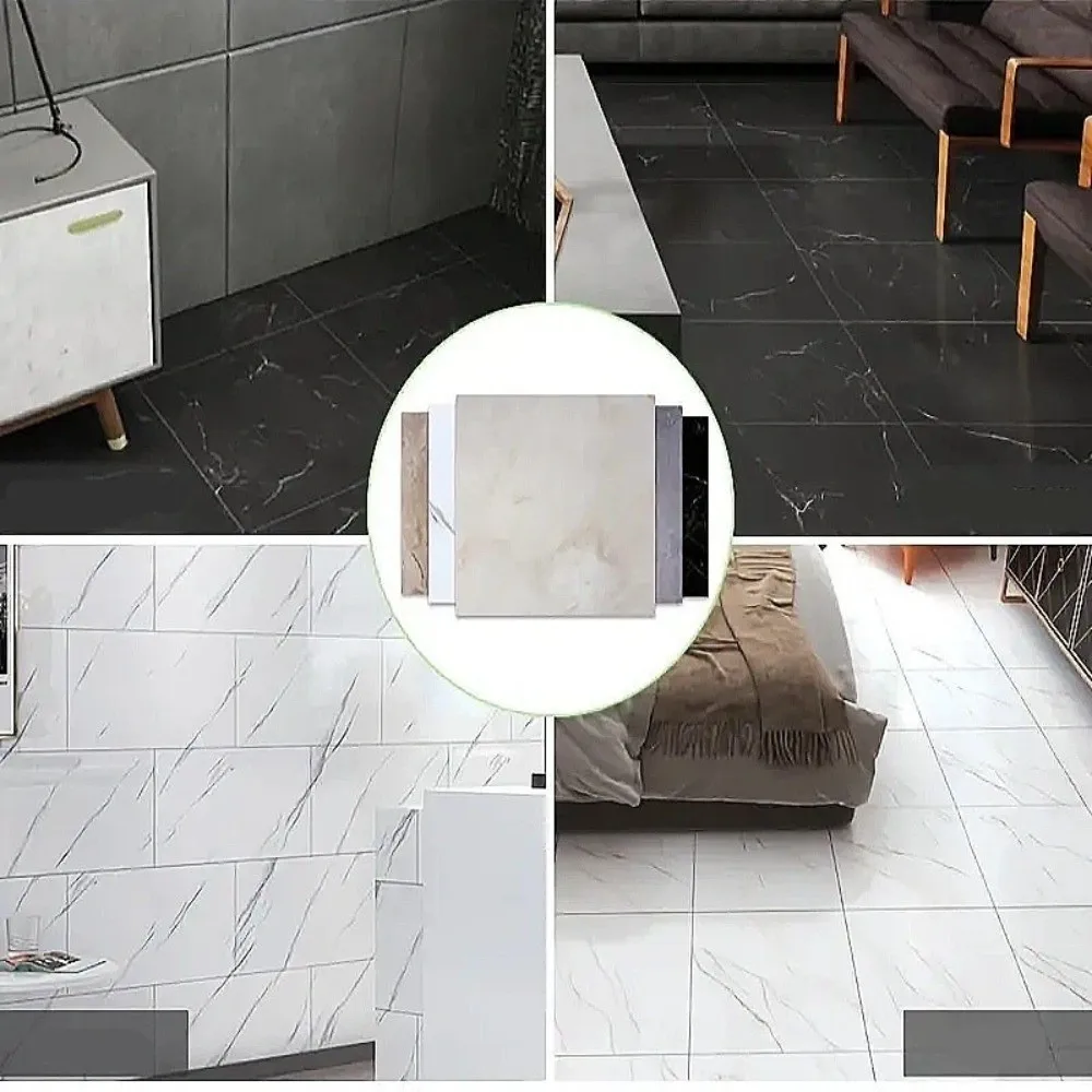 Refurbishment Self Adhesive Floor Tile 30X30CM PVC Floor Wall Sticker Water Proof Marble Texture Vinyl Floor Tile Kitchen Use
