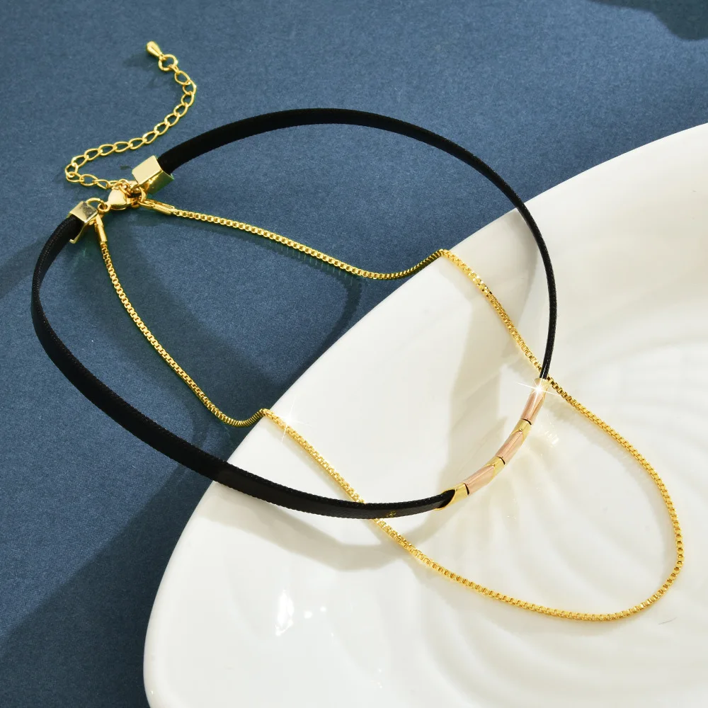 

Black necklace, neck chain, collarbone chain, women's collar, neck strap, new best-selling neck strap