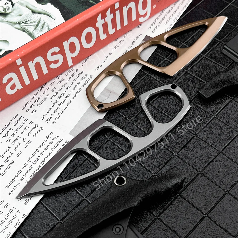 All-in-one Forged Straight Knife Matching Sheath 440C Blade + Handle Multi-functional Knife Daily Use Hiking Climbing Fishing