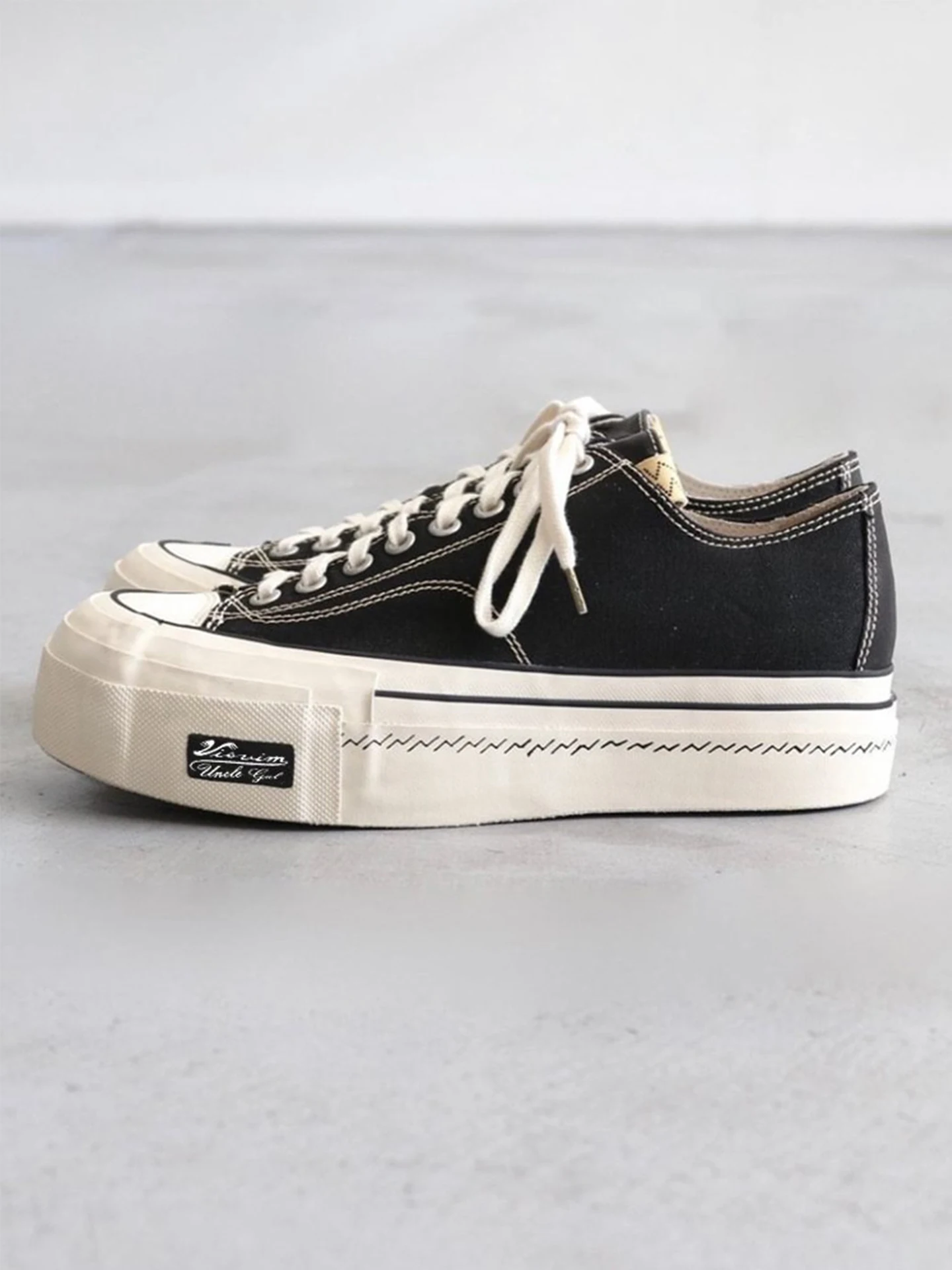 حذاء Visvim الجديد ذو الرأس الدائري كاجوال لزيادة الارتفاع