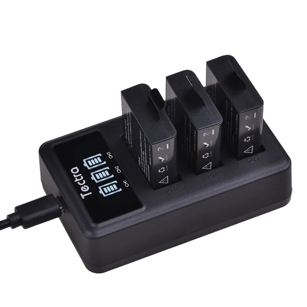 1180mAh Rechargeable PG1050 Battery/Charger for Campark/APEMAN/DBPOWER/WiMiUS/AKASO EK7000/Brave 4/SJ4000 Action Camera