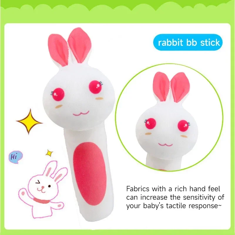 Baby Rattles Toys 0-12 Months Cute Animal Soft Infant Crib Bed Stroller Plush Toys Toddler Grab Ability Training Baby Toys Gifts