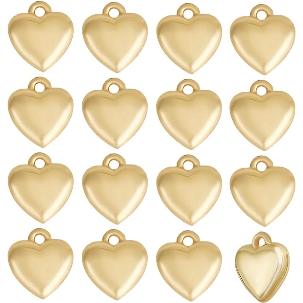 

Heart Charms Pendants 3D Heart Drops for DIY Necklace Earring Wedding Jewelry Making Accessories