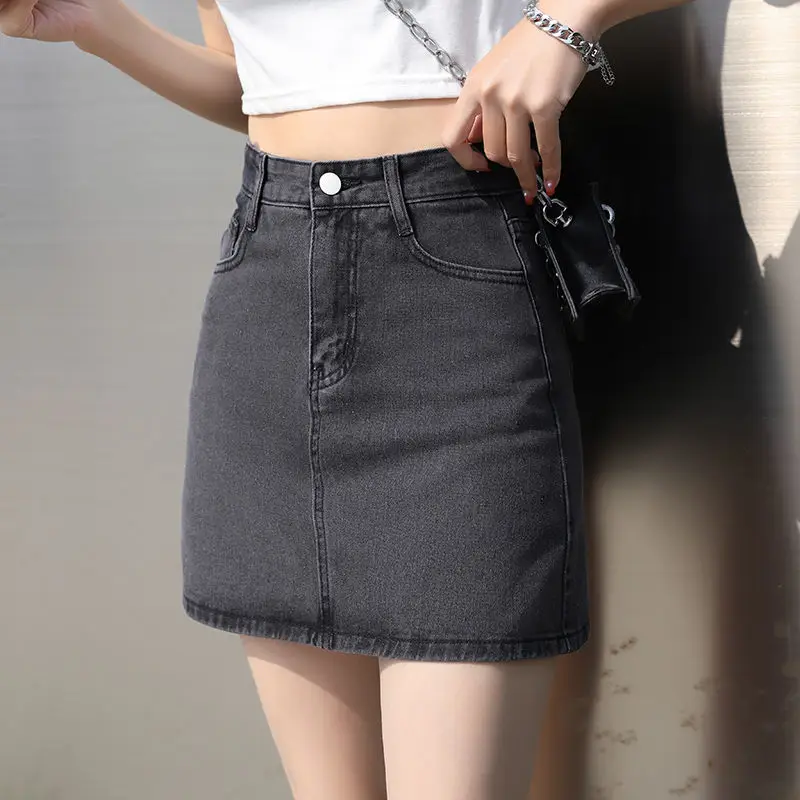 

Jeans Skirts for Women Tight Short High Waist Woman Denim Skirt Gyaru Luxury Elegant Y2k Vintage Korean Style Chic Stylish Cheap