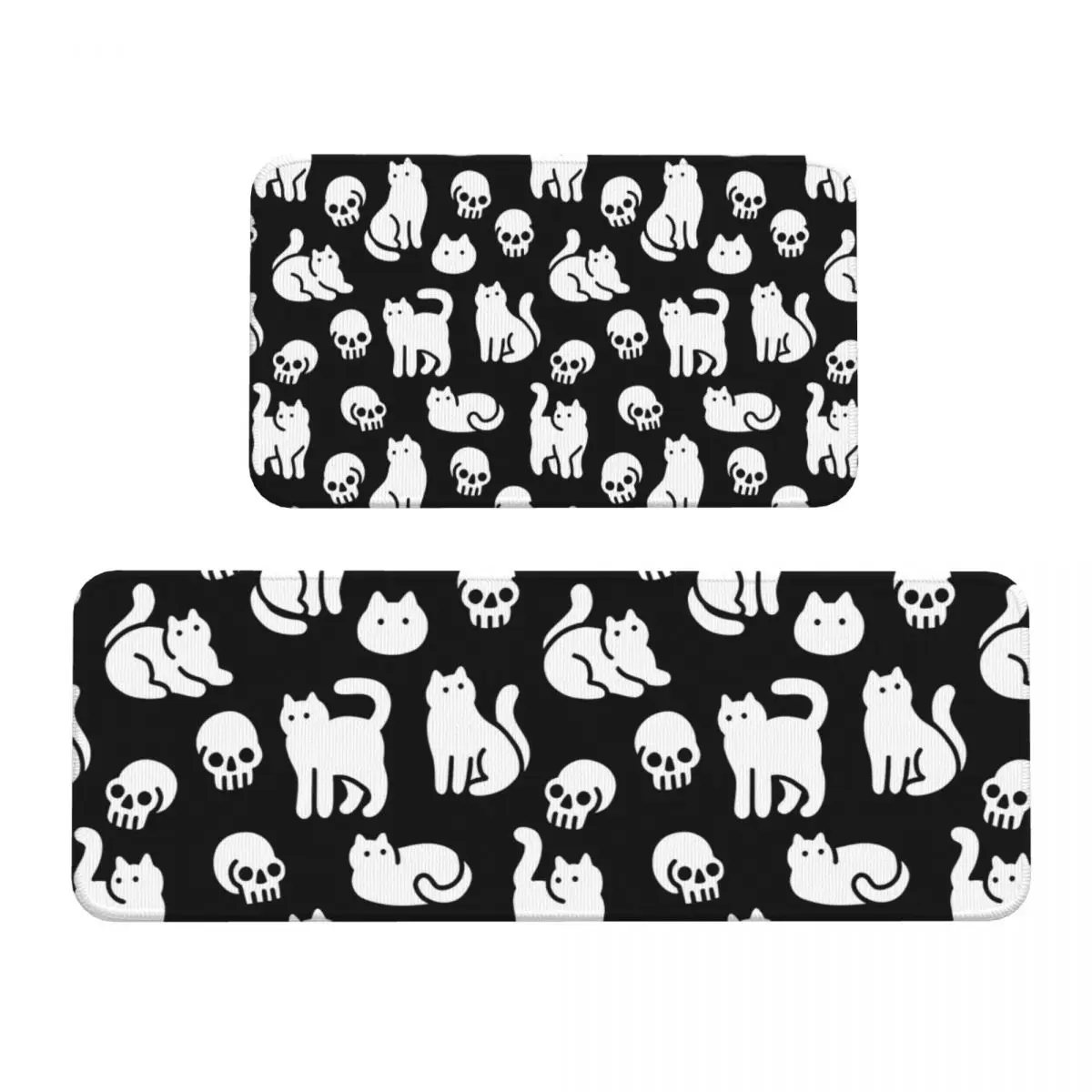 

Cats And Skulls Pattern Kitchen Floor Mat Rugs Bedroom Crystal Velvet Living Room Carpet Home Entrance Door Mat