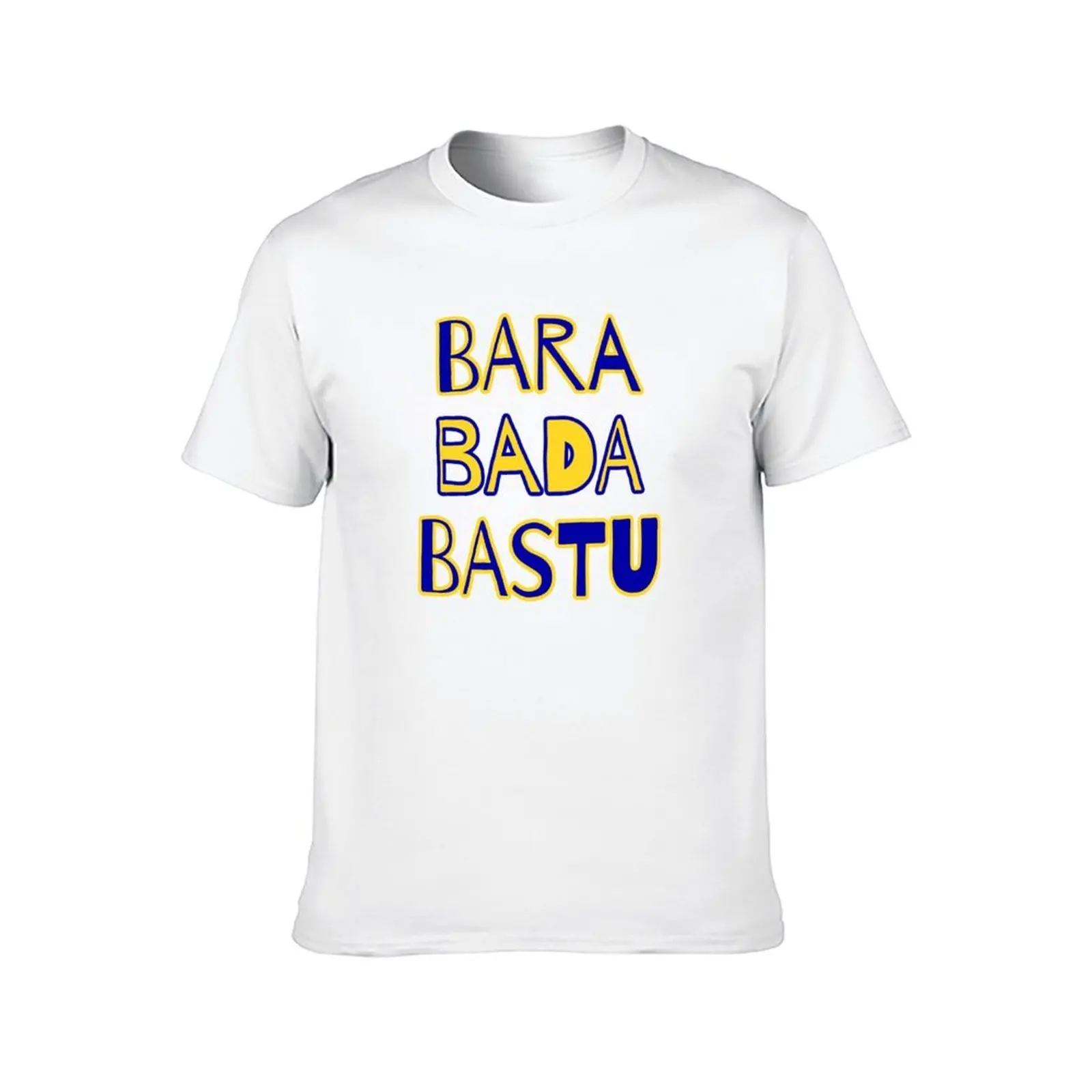 تي شيرت Bara bada Bastu للرجال تي شيرت قطن 100% تي شيرت مطبوع حسب الطلب