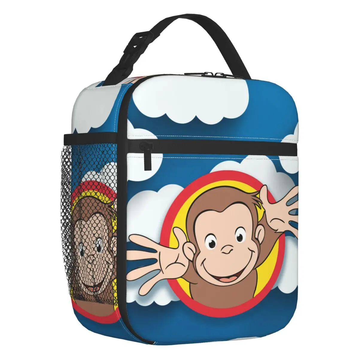 

Curious George Thermal Insulated Lunch Bag Women Monkey Portable Lunch Container for Work School Travel Multifunction Food Box