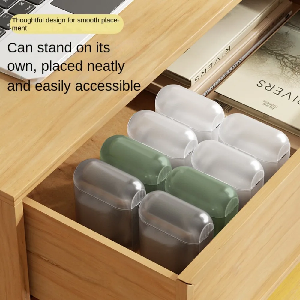 

New Dustproof Data Cable Storage Box Transparent Jewelry Box Cable Wire Container Box With Cover Bluetooth Headset Storage Box