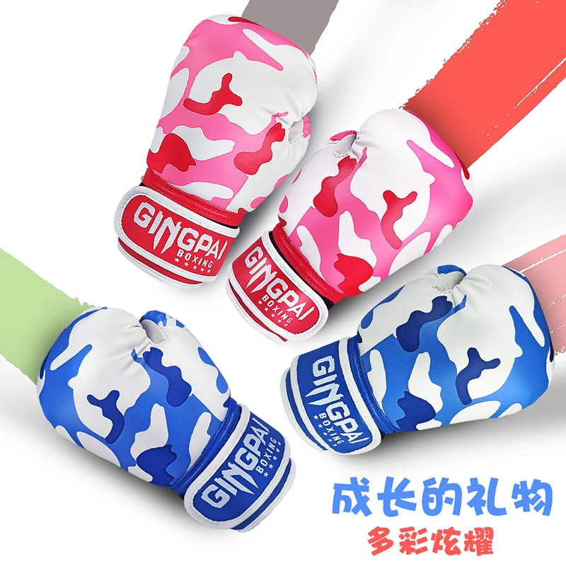 

1 Pair Kids Gift Graffiti Glove Children Kickboxing Kick Box Training Punching Sandbag Sports Fighting Gloves MMA Boxing Glove