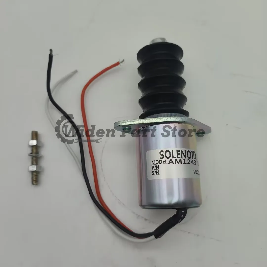 AM124379 AM124377 AM103337 Fuel Shut Off Solenoid Fit for John Deere 332 430 415 455 F915 F925 F935