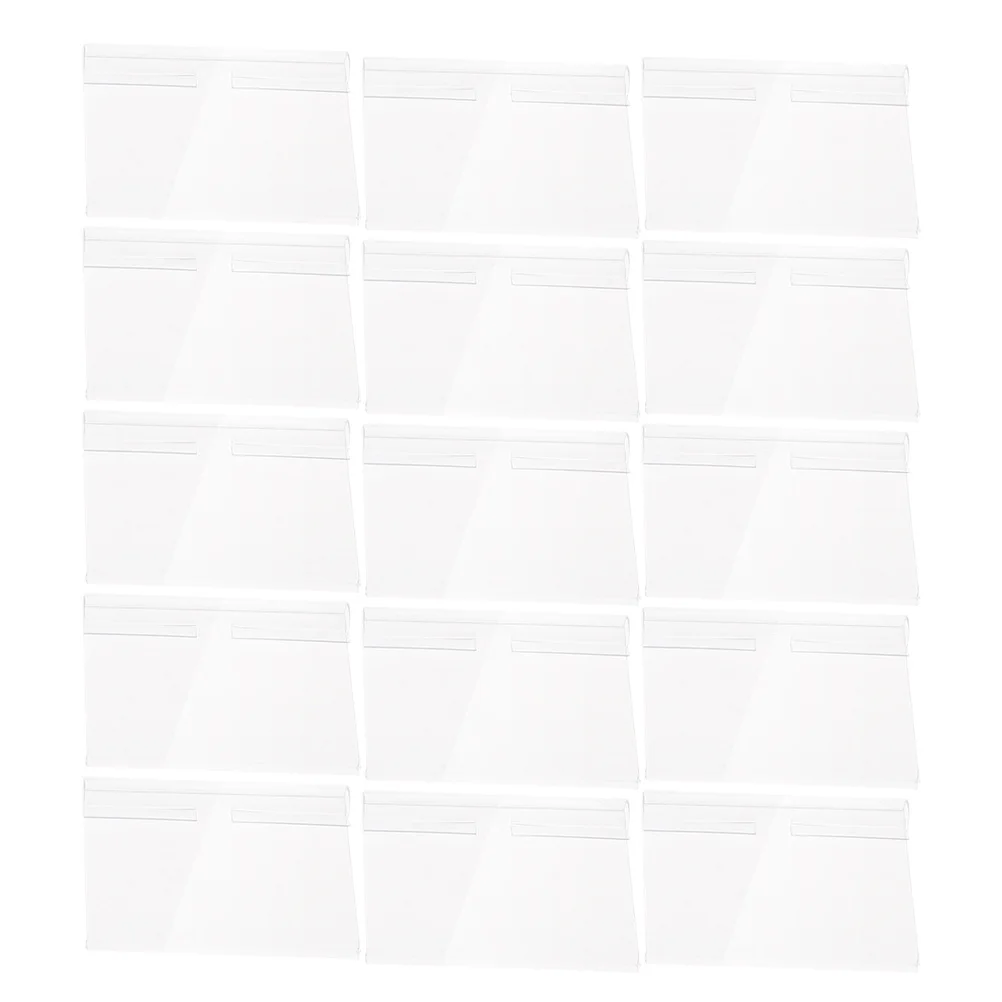 

120Pcs Shelf Label Holders Transparent PVC Clip on Price Tag Holders Supermarket Retail Sign Display Stand Sign Holder