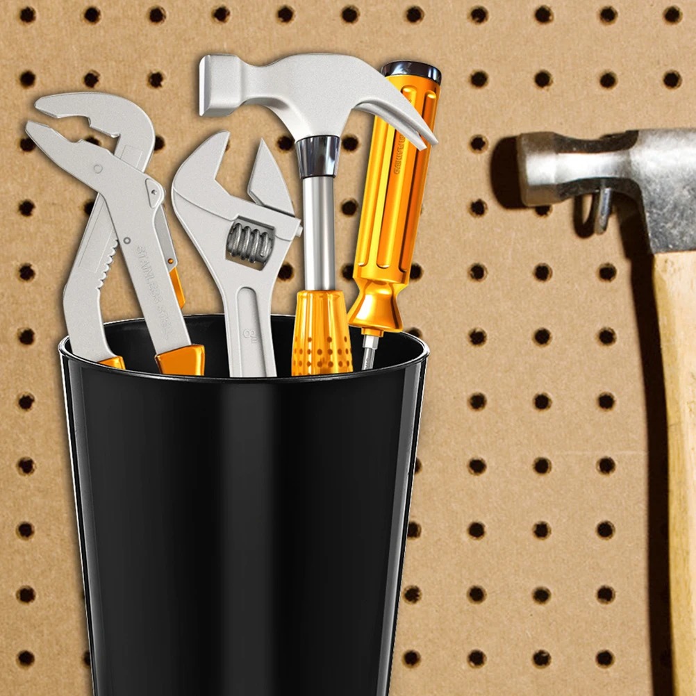 

4 Sets Cup Hardware Hook Tool Peg Board Hangers Pegboard Hooks with Cups Plastic Accessories