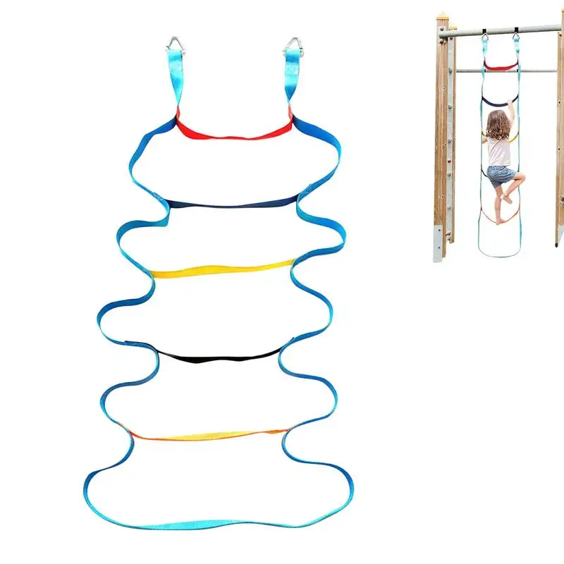 Rope Ladder For Kids Colorful Webbing Swing Rope Ladder For Treehouse Kids Climbing Rope Climbing Rope Tree Swing With Strong