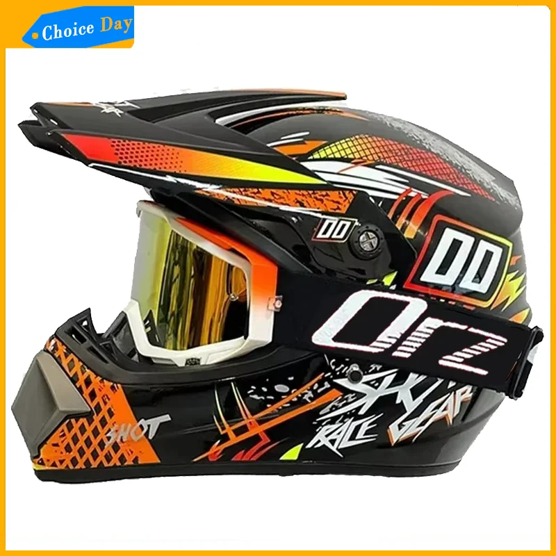 

Motorcycle Downhill Helmet Motocross Full Face Off-road Racing Helmet Mountain Bicycle MTB Motocross Motobiker Goggles Classic