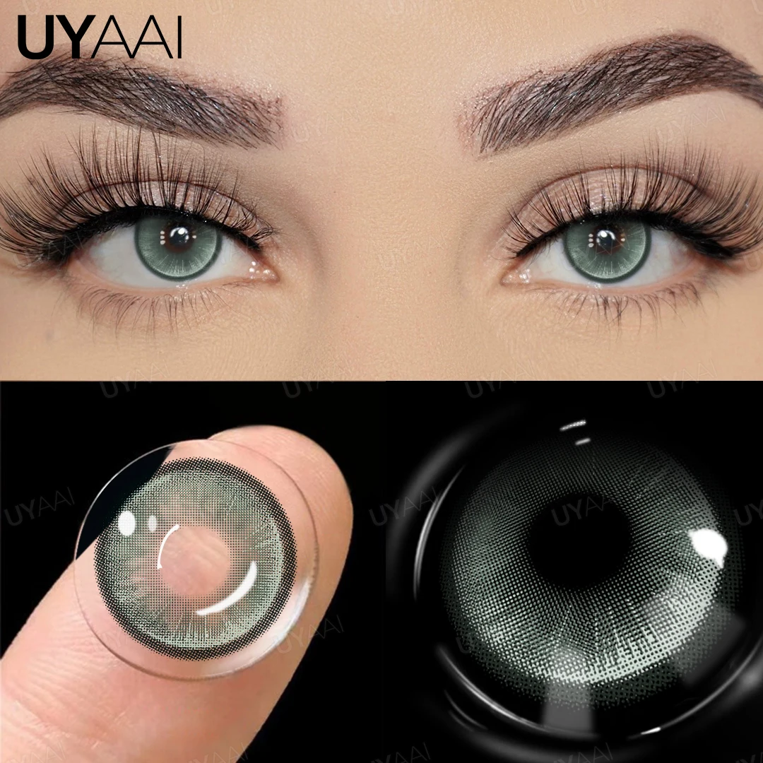 UYAAI 2024 New Colored Pupils for Eyes Blue Color Contacts Cosmetics Big Eyes Lenses y2k Pink Beauty Colored Lenses Purple Green