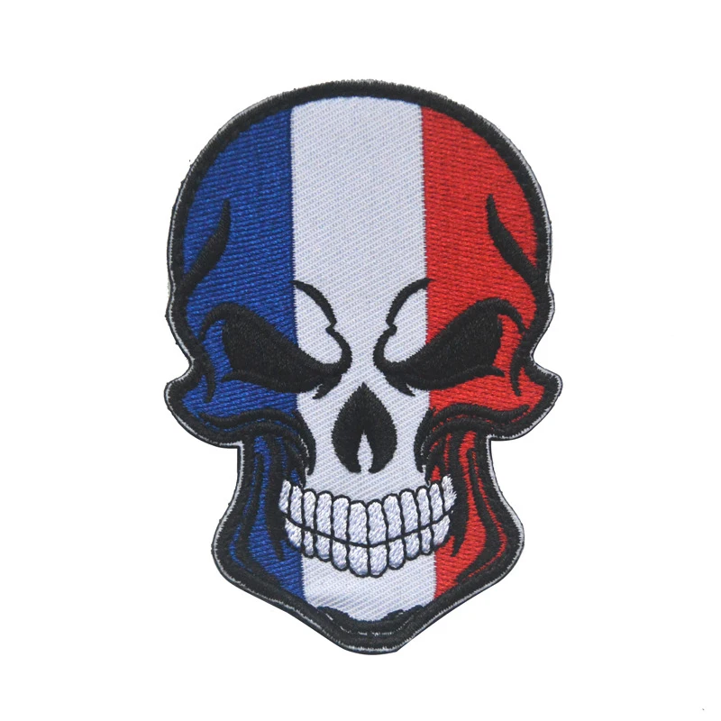 3D Flags of The World Skull Skull Armband Punisher Flag Patch USA Spain Russia Israel Canada UK Turkey Morale Military Badge