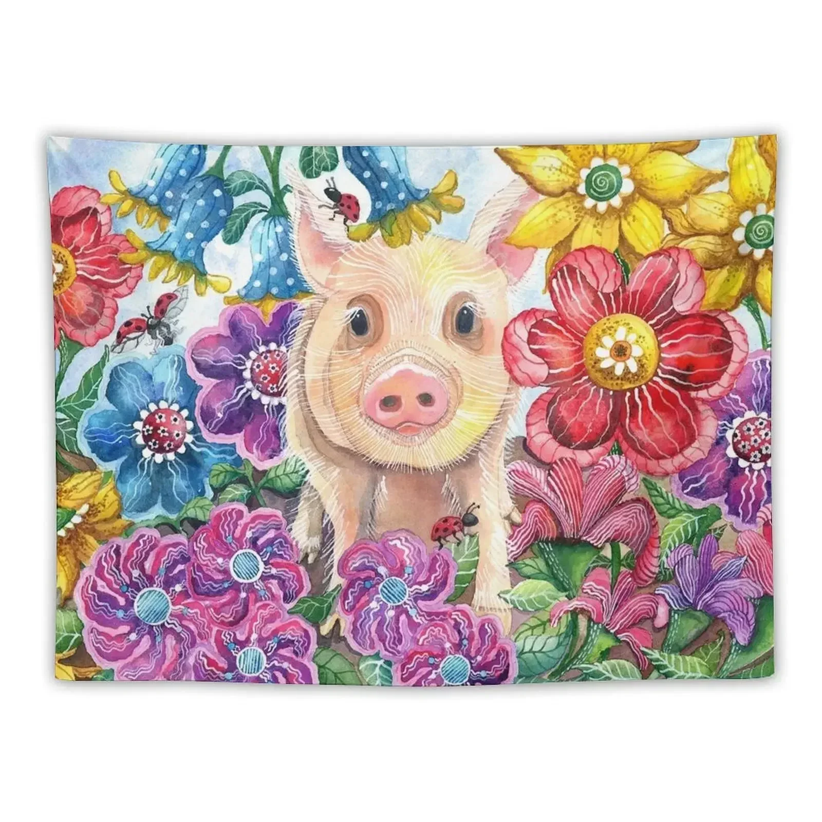 Penelope Pig Tapestry Home And Comfort Decor Aesthetic Room Decorations Bedroom Decoration Wall Decorations Tapestry