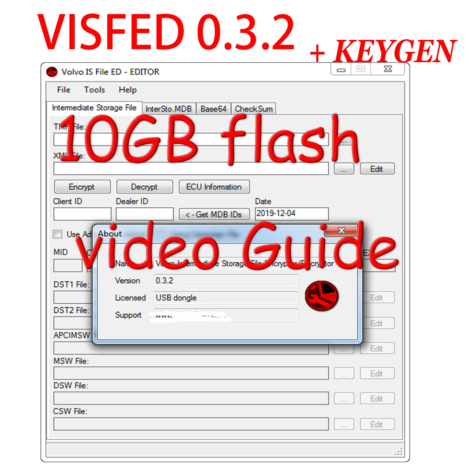 

VISFED 0.3.2 Vol-vo Intermediate Storage File Ditor +ultilites for Volvo Trucks for Renault TRUCKS 10GB Flash Files