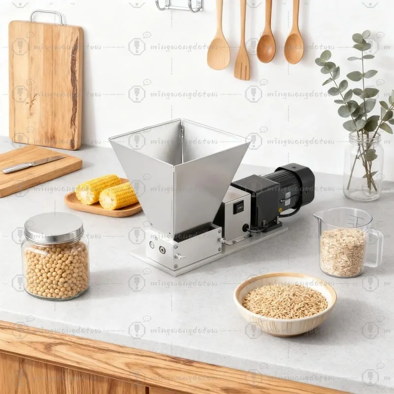 4L 60W Electric Grain Grinder Electric Roller Stainless Steel Coarse Grain Grinder 220V Can Grind Crops or Crushing Feed
