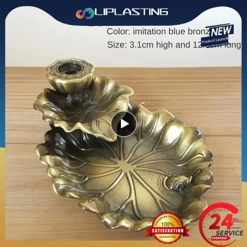 Home Fragrance Products Lotus Leaf Backflow Censer Zen Lotus Incense Seat Lotus Leaf Texture Fine Workmanship Home Decorations