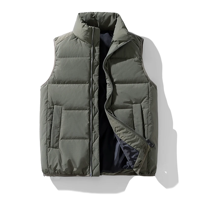 High Quality Duck Down Jacket Men Causal Fashion Vest Winter Warm Padded Waistcoat Lightweight Thick Sleeveless Coat Male Clothe