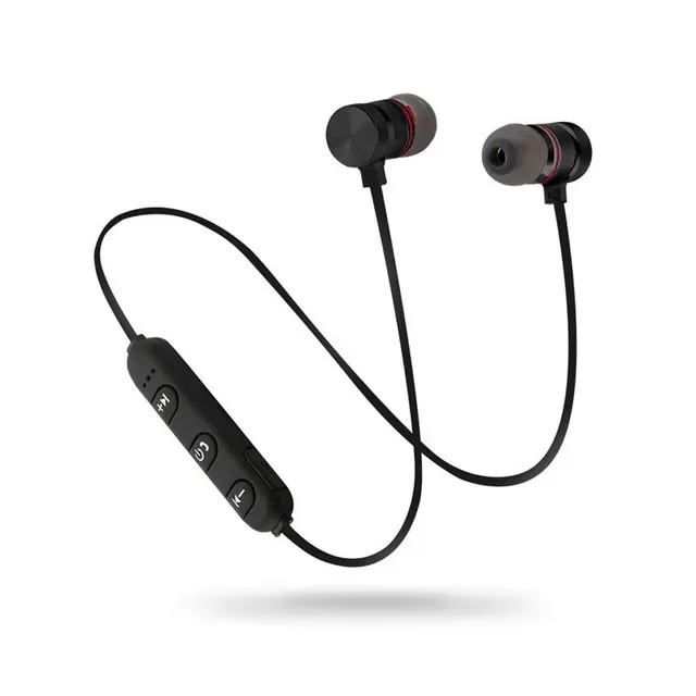 Wireless sports Bluetooth headset ear hanging running super long standby magnetic suction head neck hanging neck