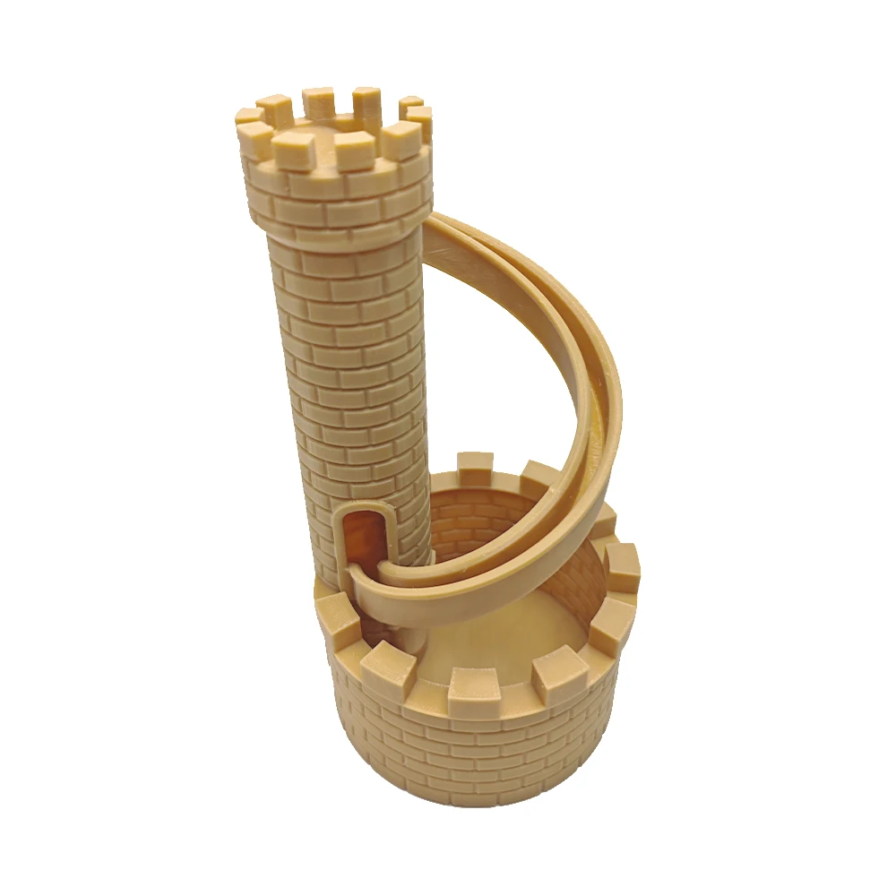 Piggy Bank Castle Spiral Slide Coin Storage Box with Lid