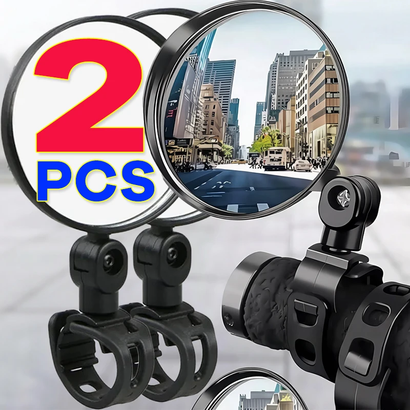 360 Rotation Adjustable Universal Bicycle Mirror Handlebar Rearview Mirror for Bicycle Motorcycle for Bike Riding Cycling Mirror