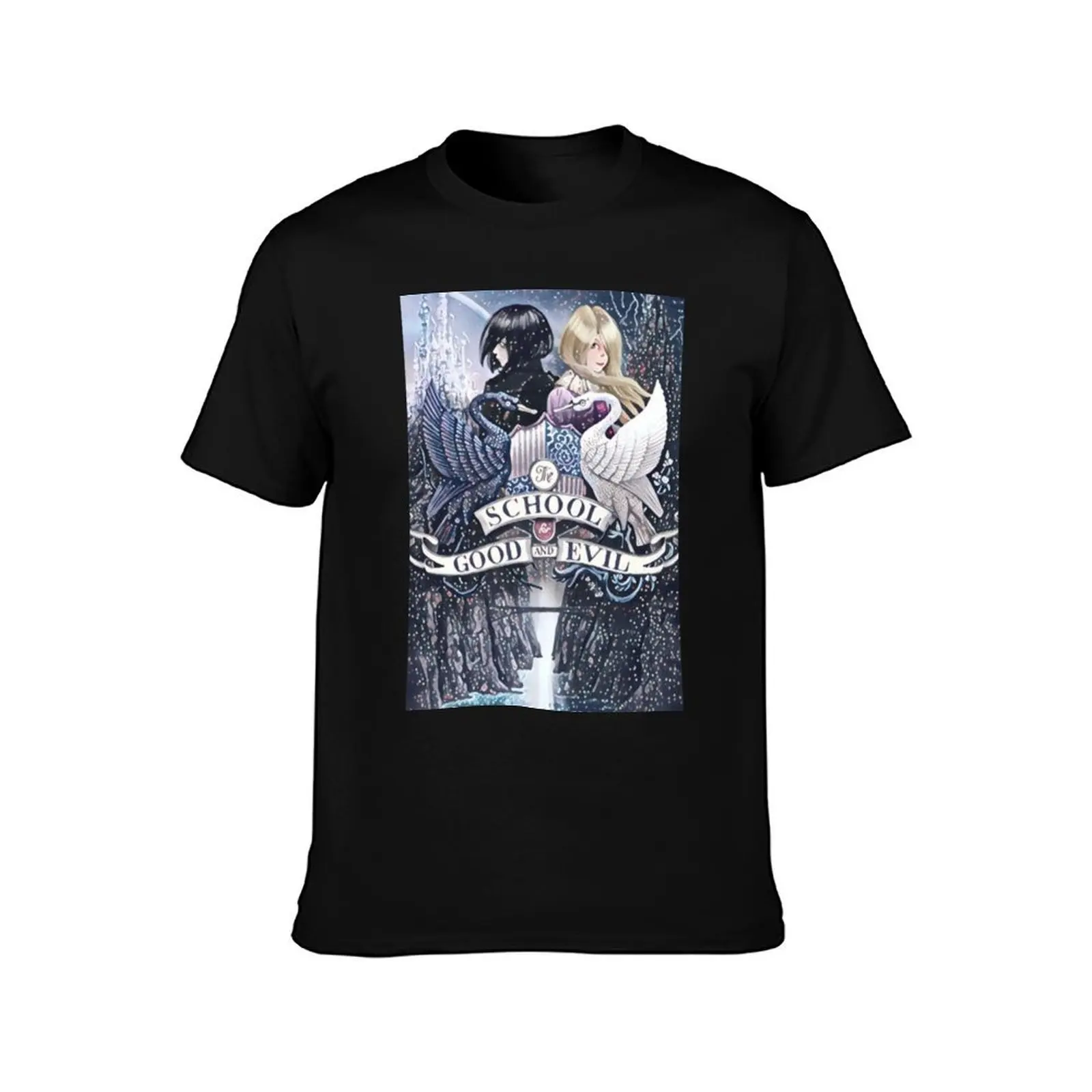 School for good and evil T-Shirt, Summer Casual Cotton Tee, Oversized Streetwear Tops, Vintage Graphic Print, Unisex Men Women