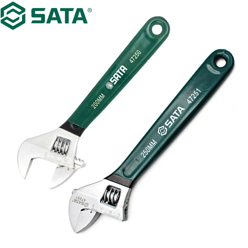 

SATA 47250 200mm 47251 250mm Dipping Handle European Style Adjustable Wrench Corrosion Resistant Wear-Resistant