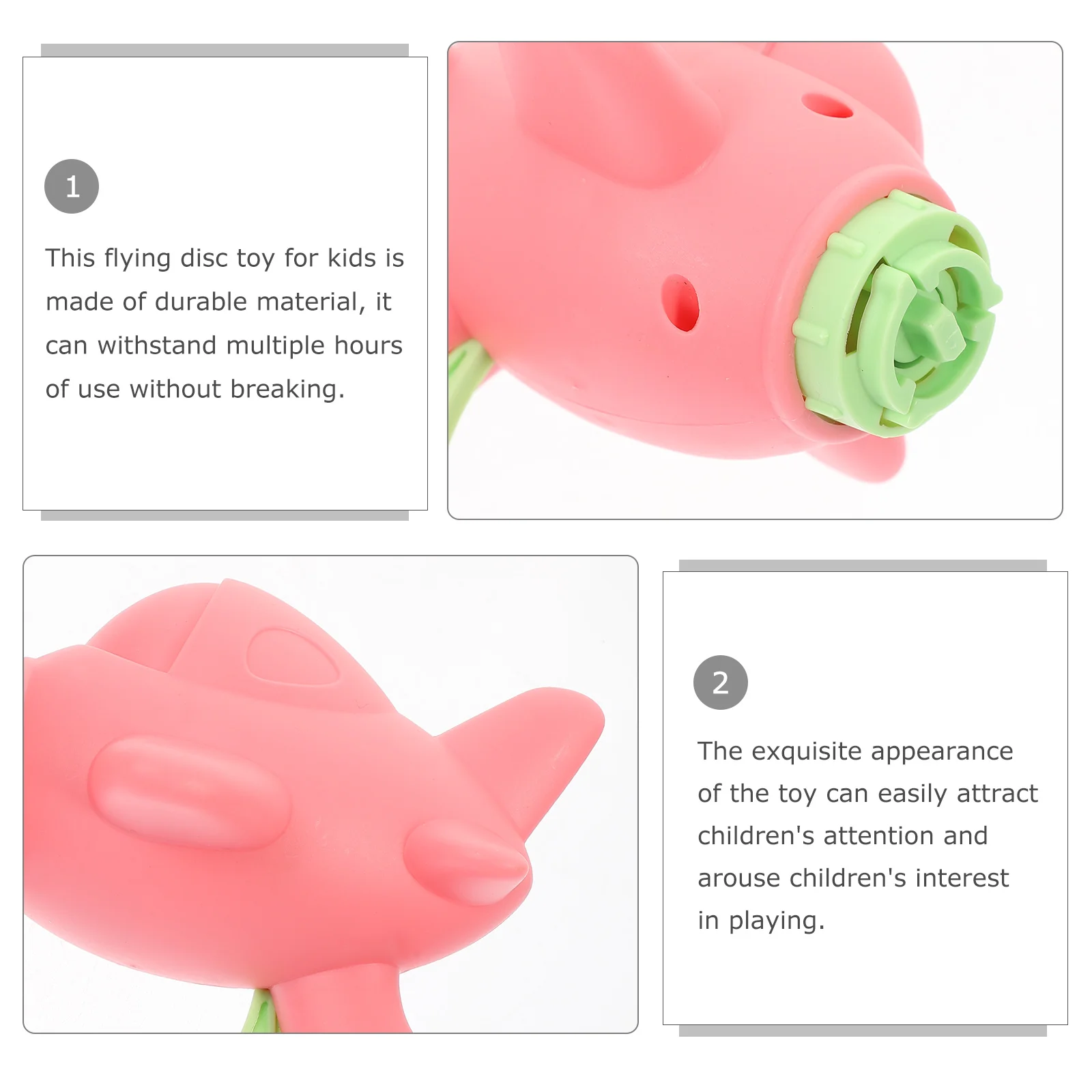 

Girl Bamboo Dragonfly Fish Flying Saucer Child Plastic Cartoon Design Launcher Toy