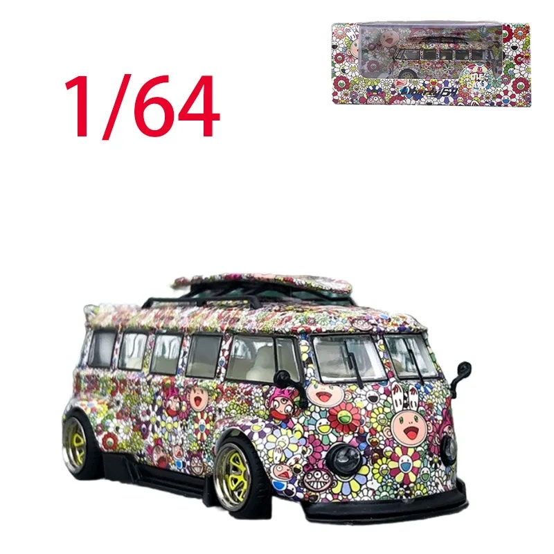 

Liberty64 Литая под давлением модель автомобиля Volkswagen из сплава в масштабе 1/64 Volkswagen T1 Van Play Vehicles, игрушки для мальчиков, оригинальная коллекция коробок