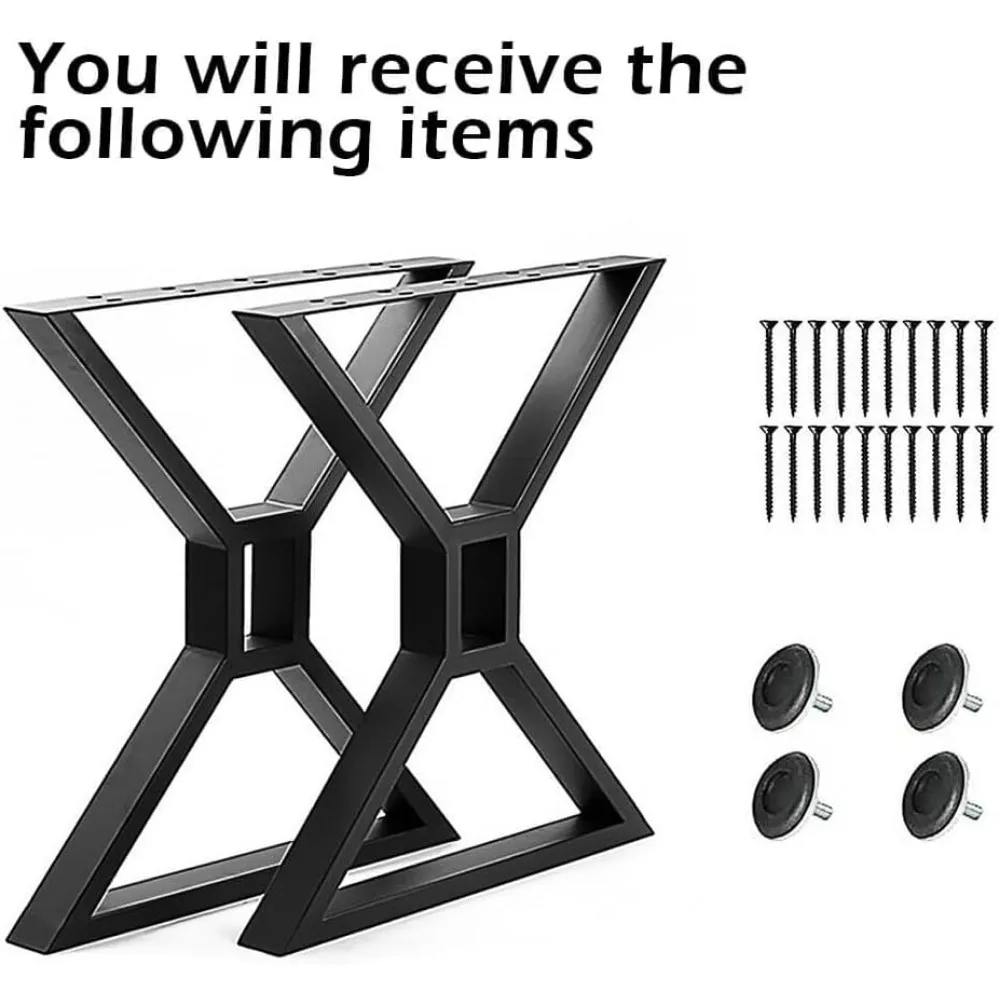 Pernas de mesa de metal modernas de 28 polegadas de altura, pernas de mesa soldadas de ferro fundido para projetos domésticos DIY, adequadas para mesinhas de cabeceira, mesas de centro,