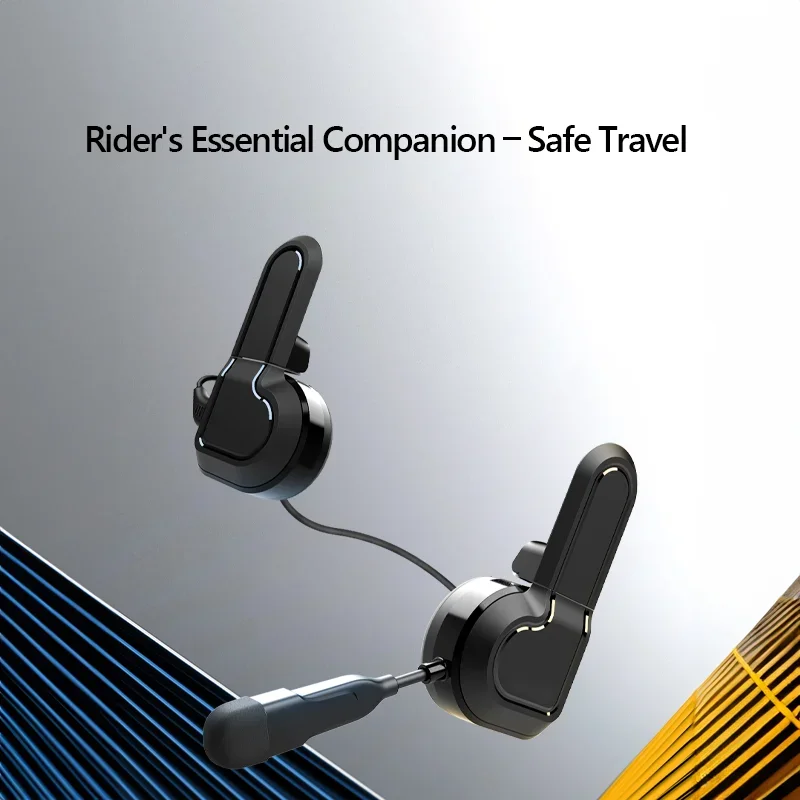 Motorgo G2 Motorcycle Bluetooth Headset Wireless 5.3  Stereo Moto Helmet Headphones IPX7 Waterproof Earphone with Clip Holder