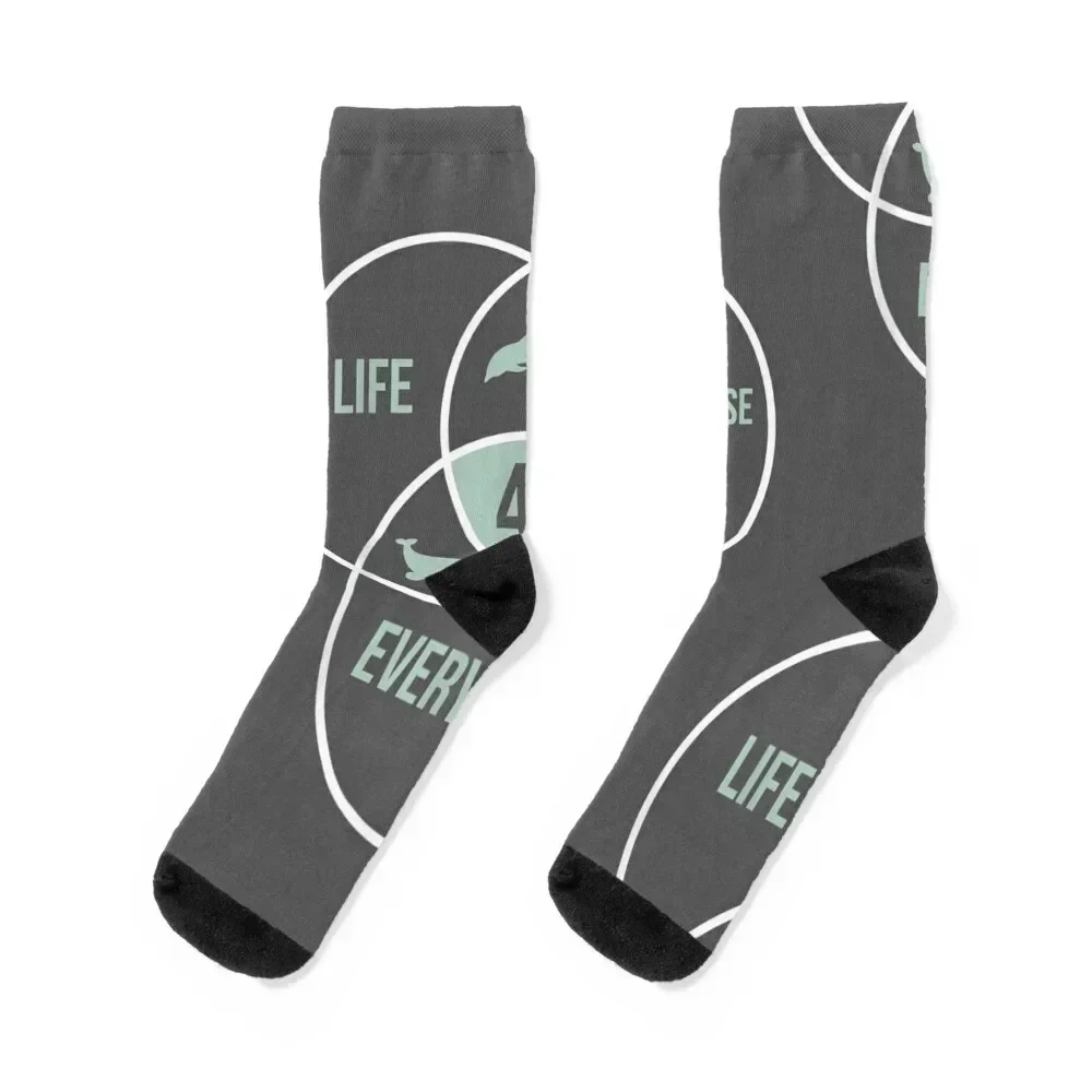 Life The Universe And Everything 42 Answer To Life Socks gift Climbing Luxury Woman Socks Men's