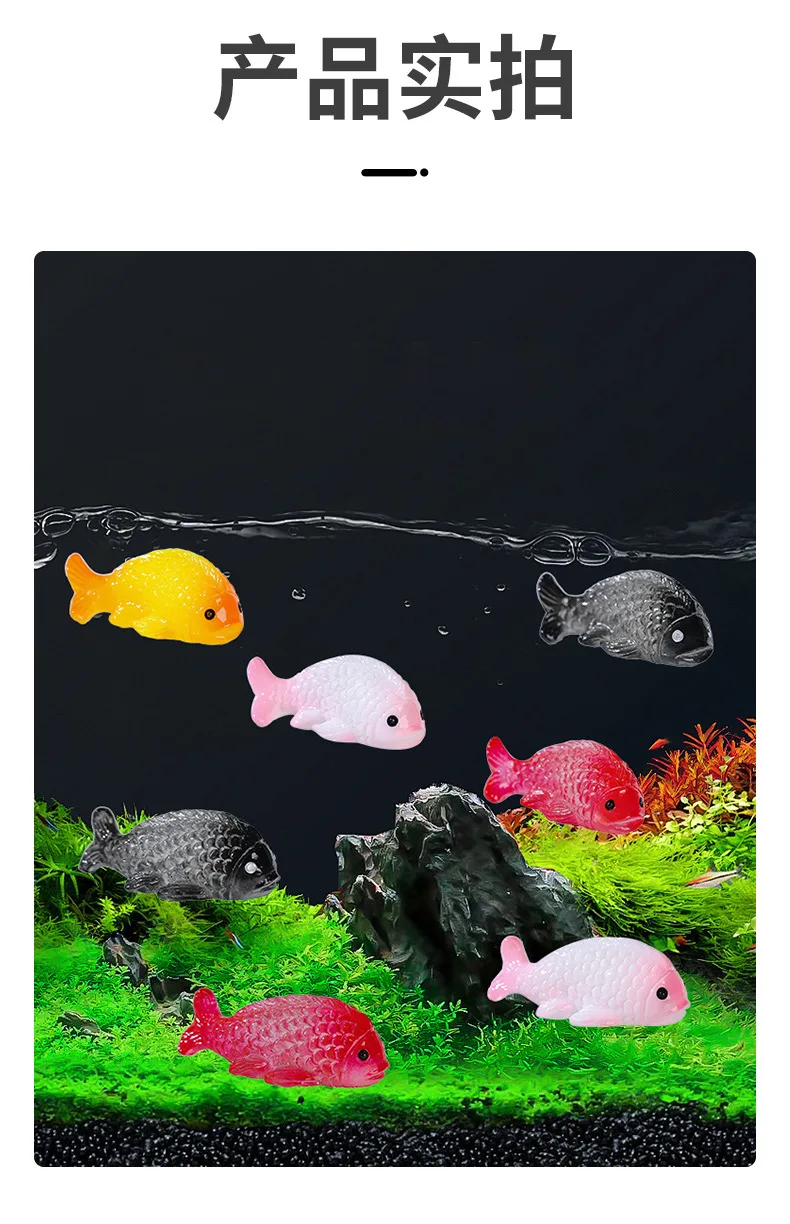 

16pcs Goldfish Micro Landscape Decoration Artificial Resin Crafts Aquarium Centerpiece Floating Fish Ornament Miniature Garden