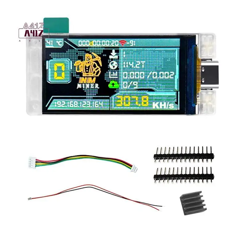 A41Z-Upgrade Nerdminer 307KH/S BTC Solo Lottery Miner Bitcoin Crypto Miner Wifi Connection Low Power Nerd Miner