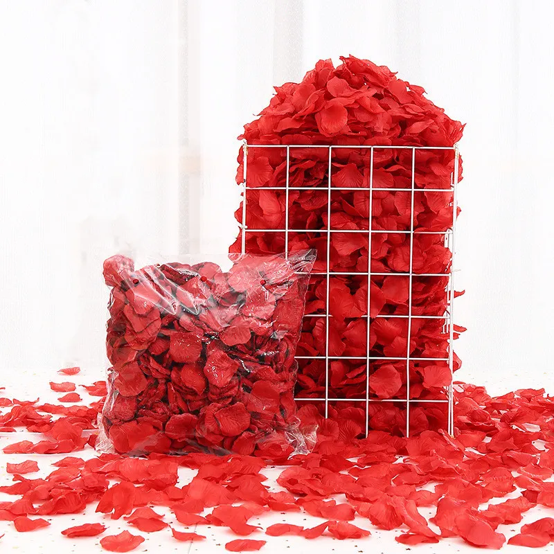 500/1000 stück Seide Künstliche Rose Blätter Künstliche Blumen Gefälschte Blütenblatt für Valentinstag Hochzeit Party Dekoration DIY Blumen – Detail 4