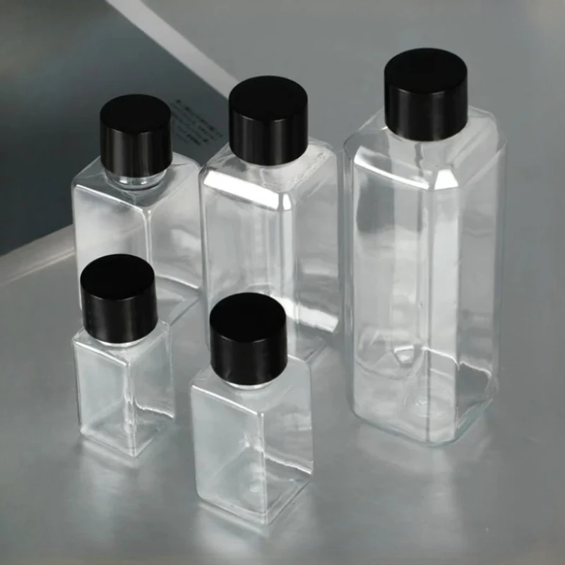 

10/20/30/50 шт., 120/150/200/300/500 мл, прозрачная тонкая пластиковая бутылка с крышками, разделенные в маленькие бутылки, градуированные бутылки для жидкости