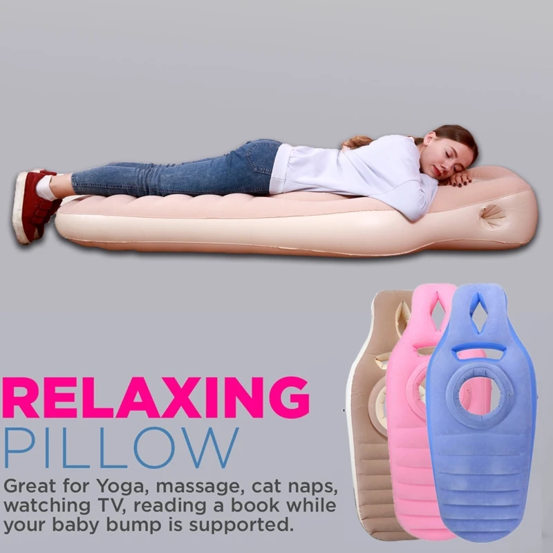 

Pregnancy Pillow Inflatable Body Cushion For Sleeping On Stomach Belly Down Back Bump Support Mom Comfort Cozy Bed Mat