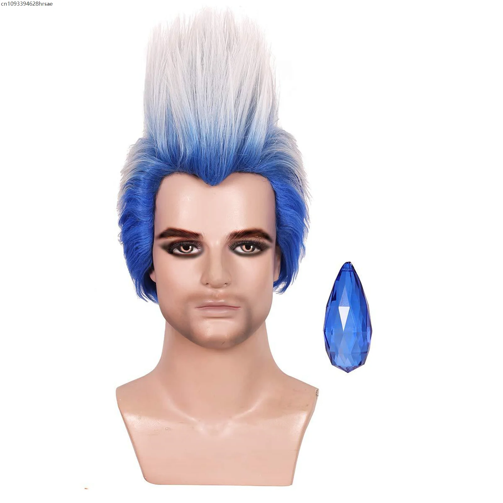 

Anime Cosplay Wig Short Gradient Blue Style Heat Resistant Synthetic Hair Halloween Party Role Play Costume Wigs