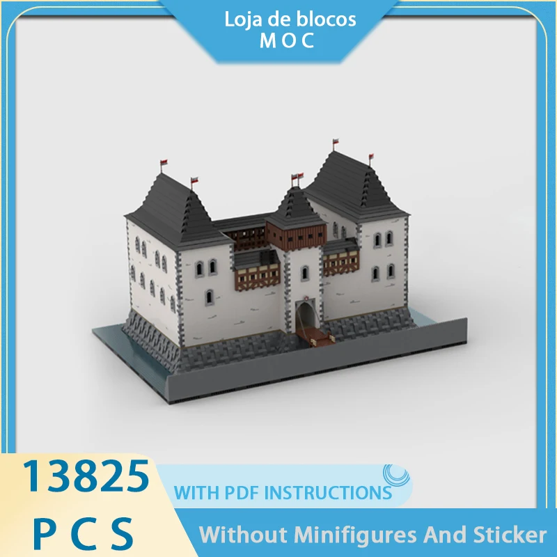 

Exquisite new product MOC block model Cuknštejn fortress (in the 15th century) technology modular children's toys DIY gift set