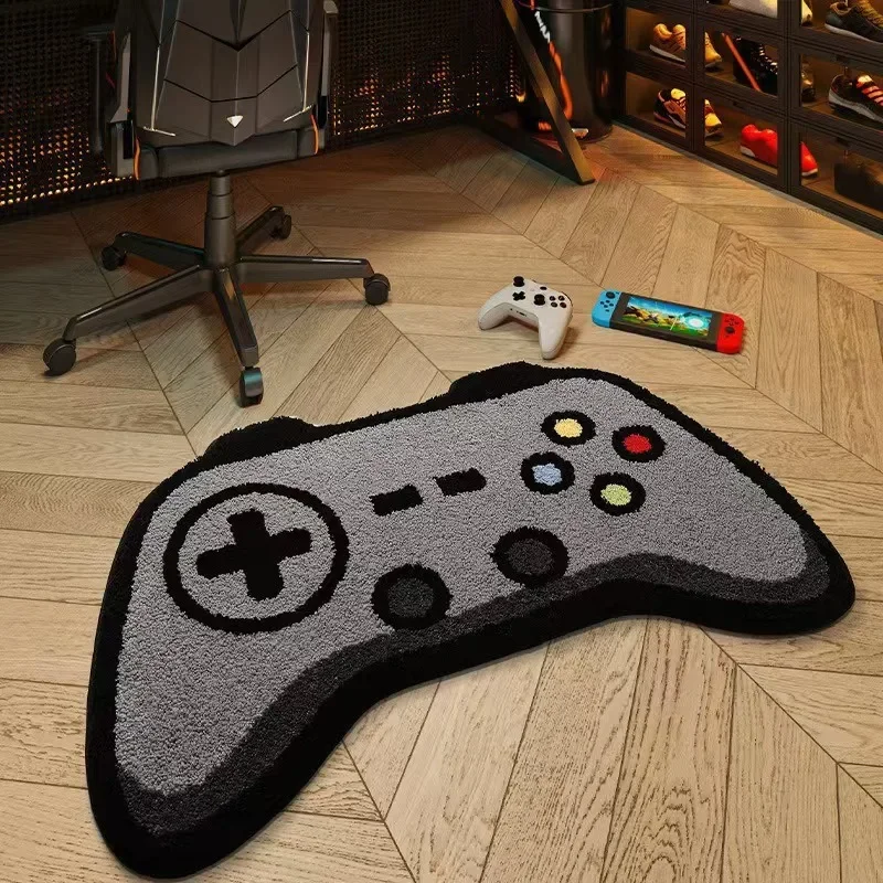 Imitation Cashmere Carpet Soft Living Room Foot Mat Creative Gamepad Carpet Esports Toilet Door Mat Bedroom Rug Bed Blankets